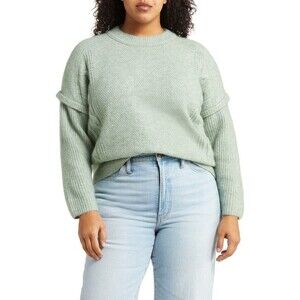 Madewell Havener Cable Stitch Crewneck Sweater Womens Plus Size 2XL NI313 New
